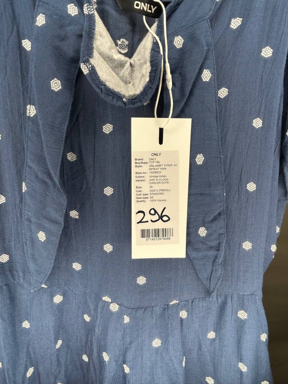 Jurk – Only – Maat S – Wit/indigo - Nieuw Met Kaartje