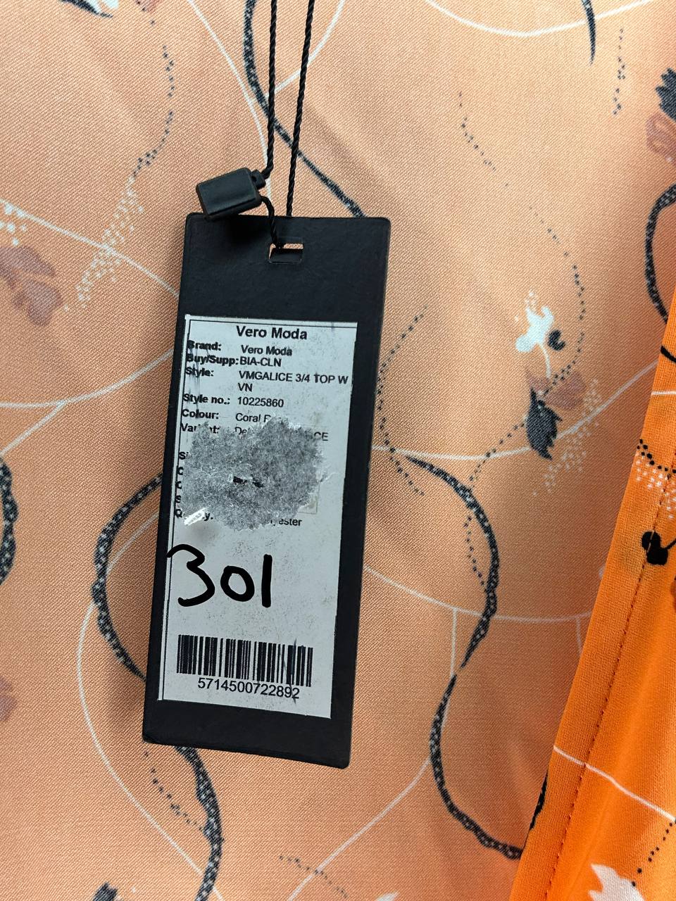 T-shirt – Vero Moda – Maat M / 38 / 10 – Coral - Nieuw Met Kaartje