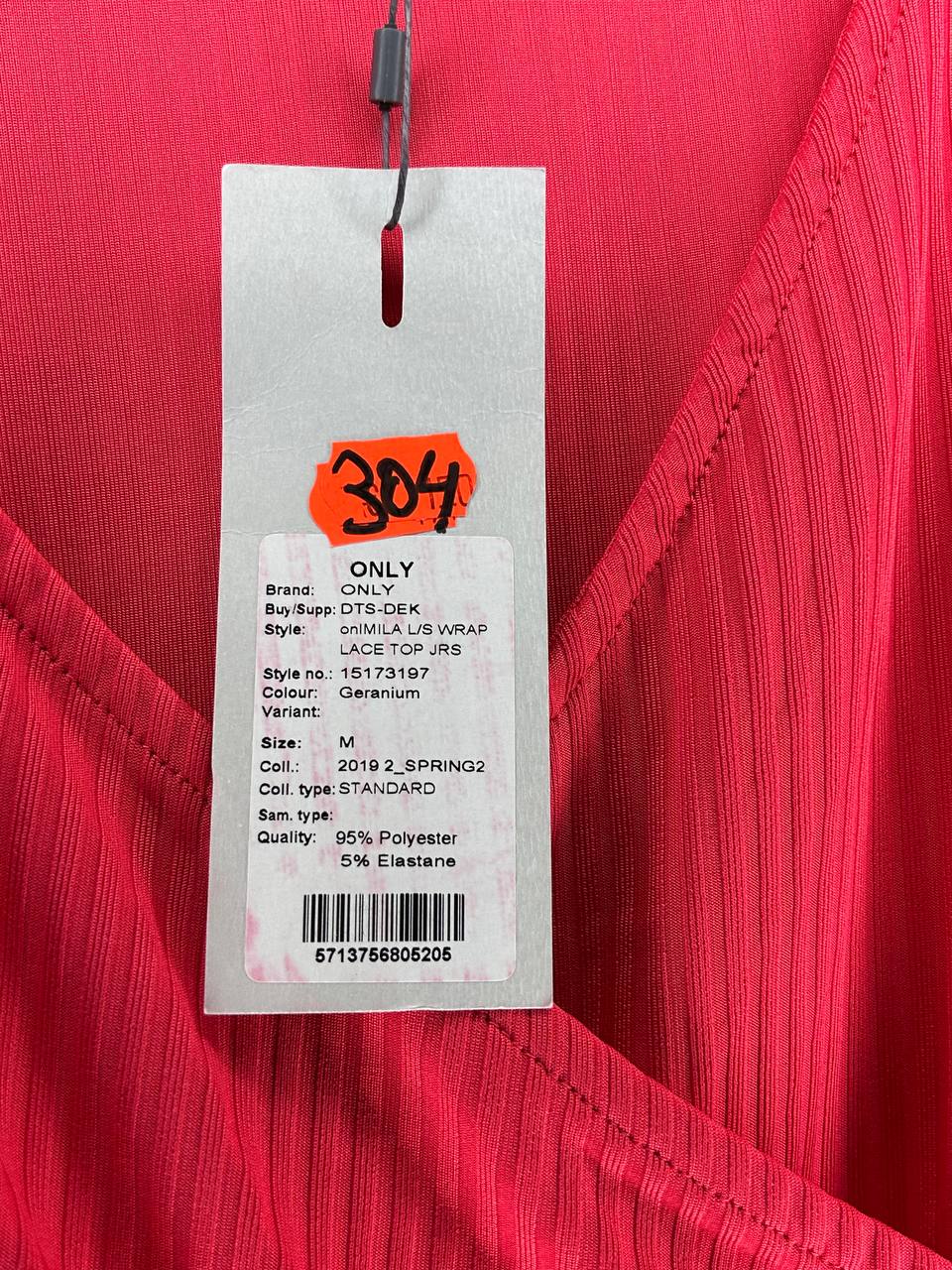 Overige Topjes – Only – Maat M – Rood - Nieuw Met Kaartje