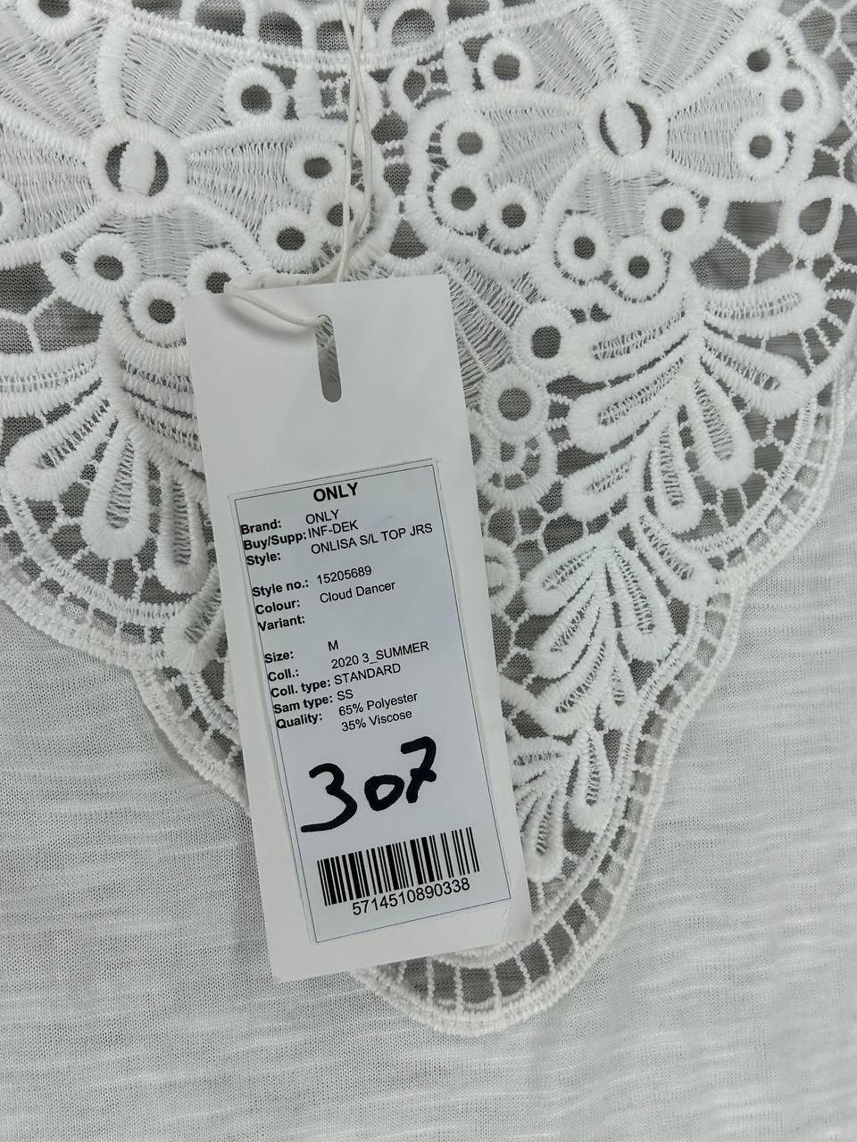 Overige Topjes – Only – Maat M – Cloud Dancer - Nieuw Met Kaartje