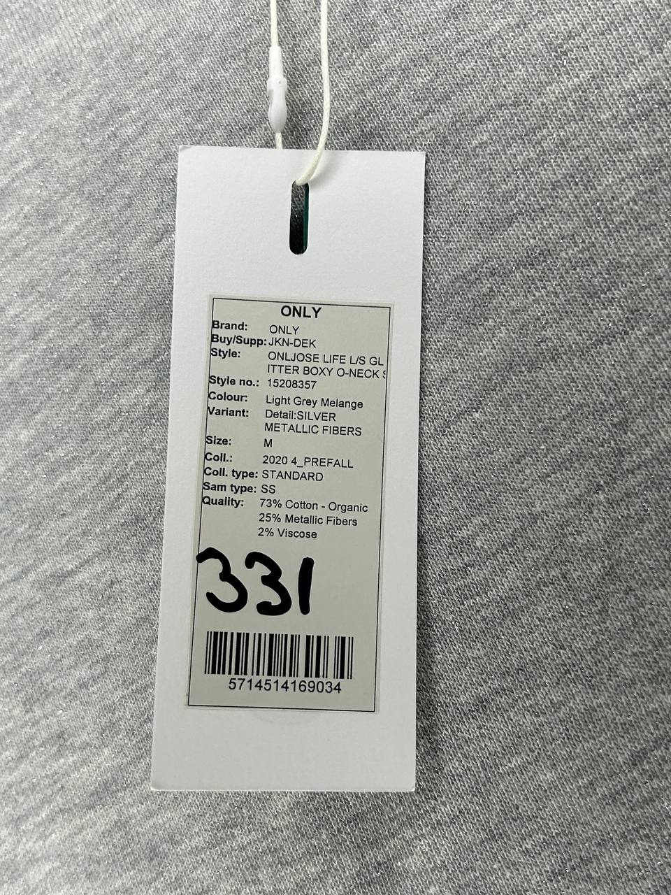 Overige Topjes – Only – Maat M – Light Grey Melange - Nieuw Met Kaartje