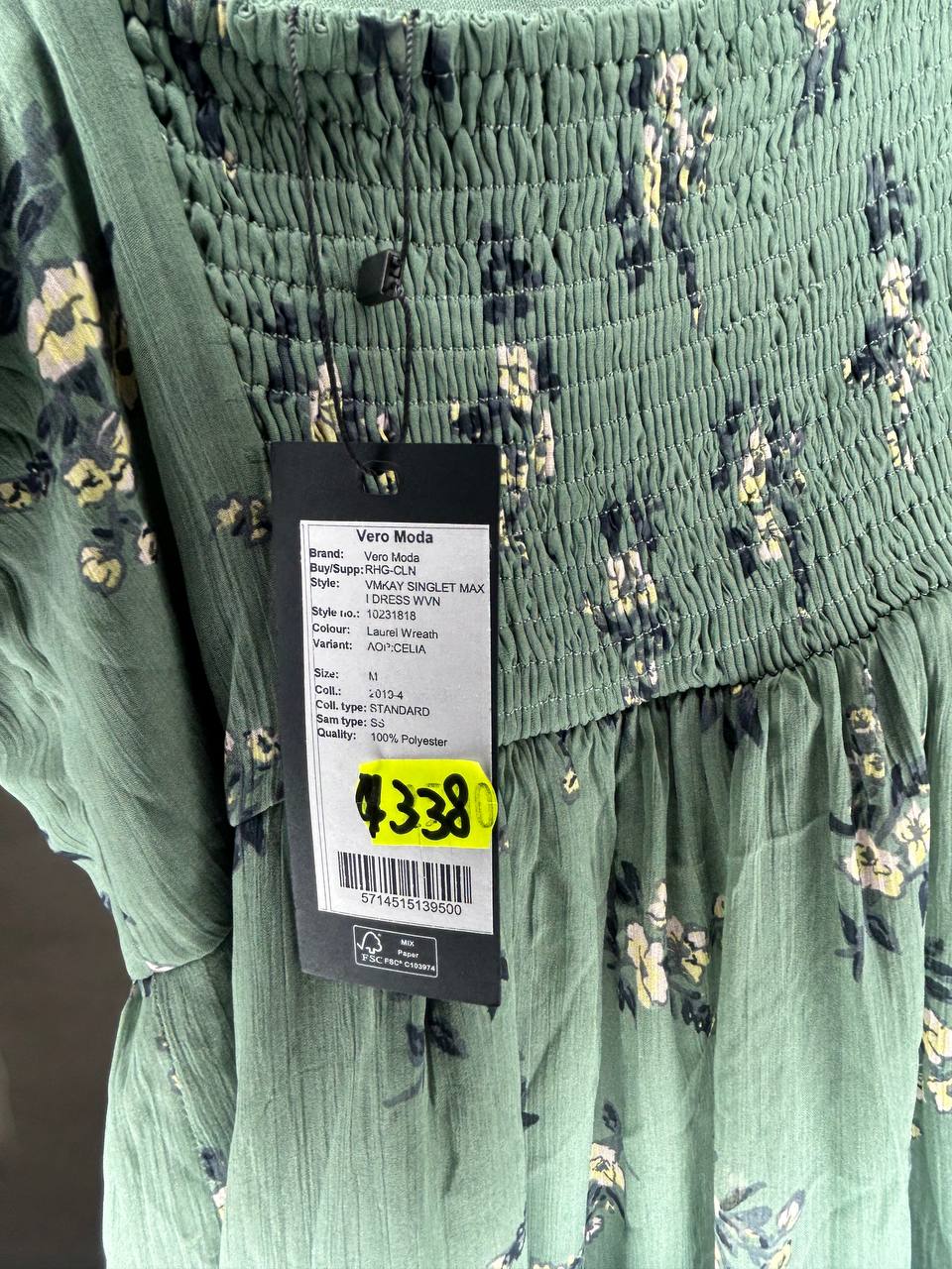 Maxi Jurk – Vero Moda – Maat N1 – Groen - Nieuw Met Kaartje