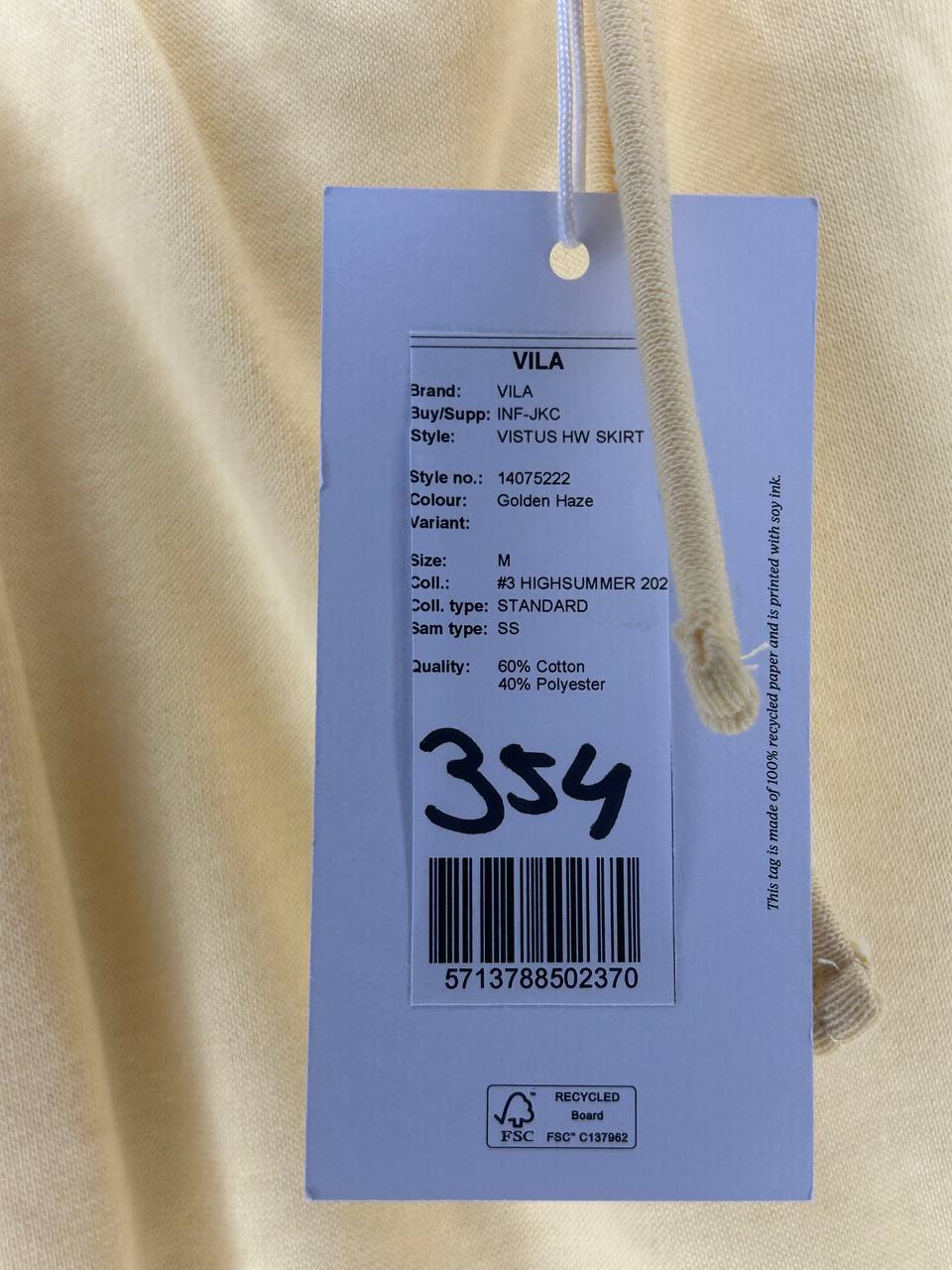 Overige Korte Broeken – Vila – Maat M – Golden Haze - Nieuw Met Kaartje