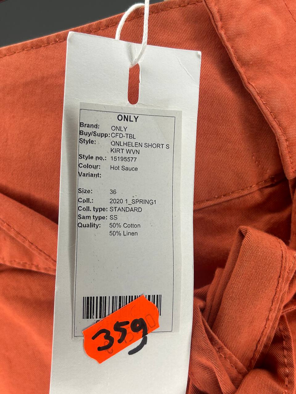 Overige Korte Broeken – Only – Maat 36 – Hot Sauce - Nieuw Met Kaartje