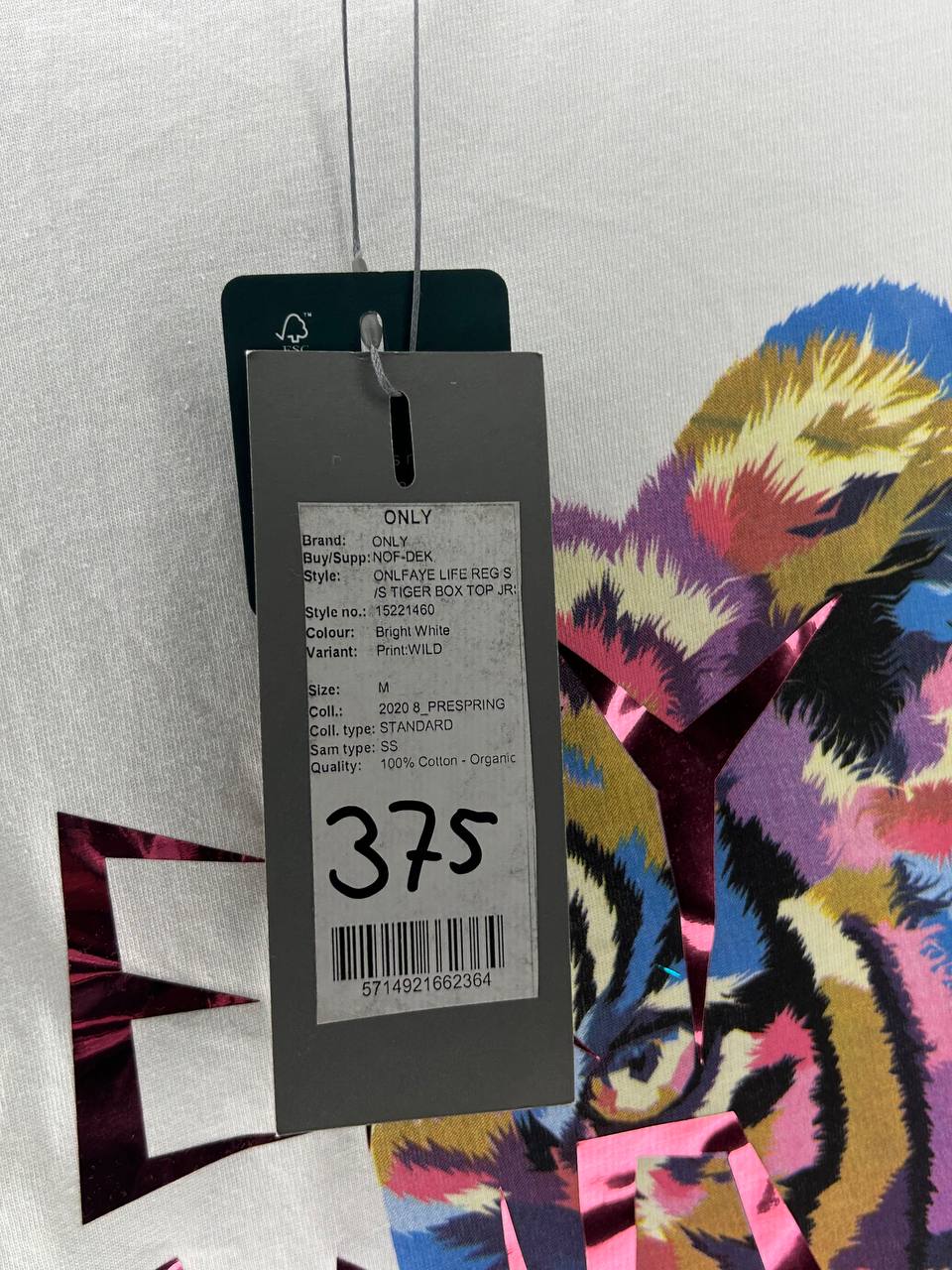 T-shirt – Only – Maat M – Bright White - Nieuw Met Kaartje