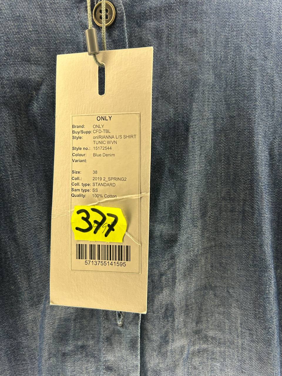 shirt – ONLY – Maat 38 – Blue Denim - Nieuw met kaartje