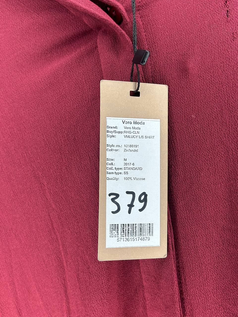 VMLUCY L/S SHIRT – Vero Moda – Maat M – Zinfandel - Nieuw met kaartje