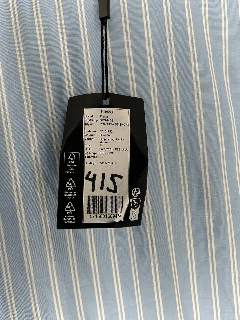 Jurken – Pieces – Maat MD – Blue Bell - Nieuw met kaartje