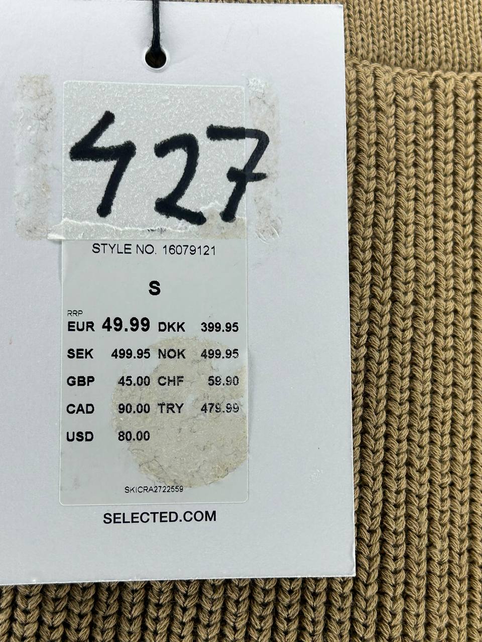 Overige korte broeken – SELECTED – Maat S – Bruin - Nieuw met kaartje