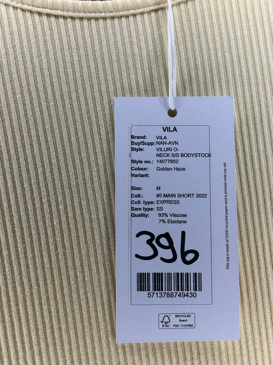 Body – VILA – Maat M – Golden Haze - Nieuw met kaartje