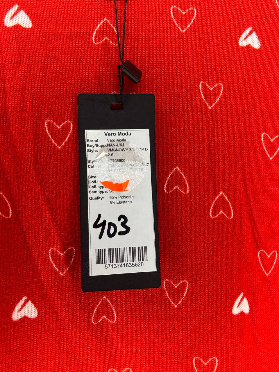 Top – Vero Moda – Maat S – Rood - Nieuw met kaartje