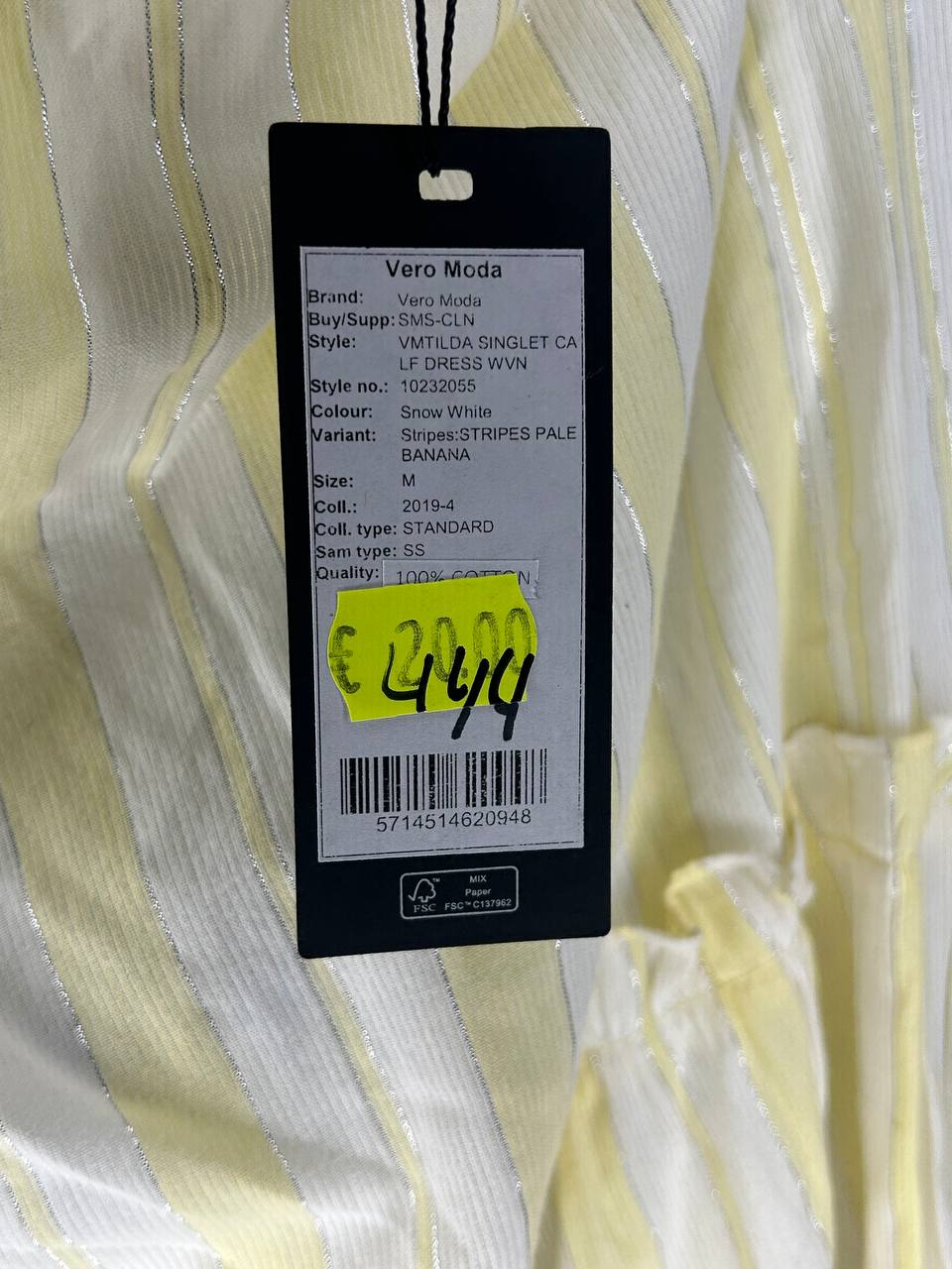 Jurken – Vero Moda – Maat M – Geel