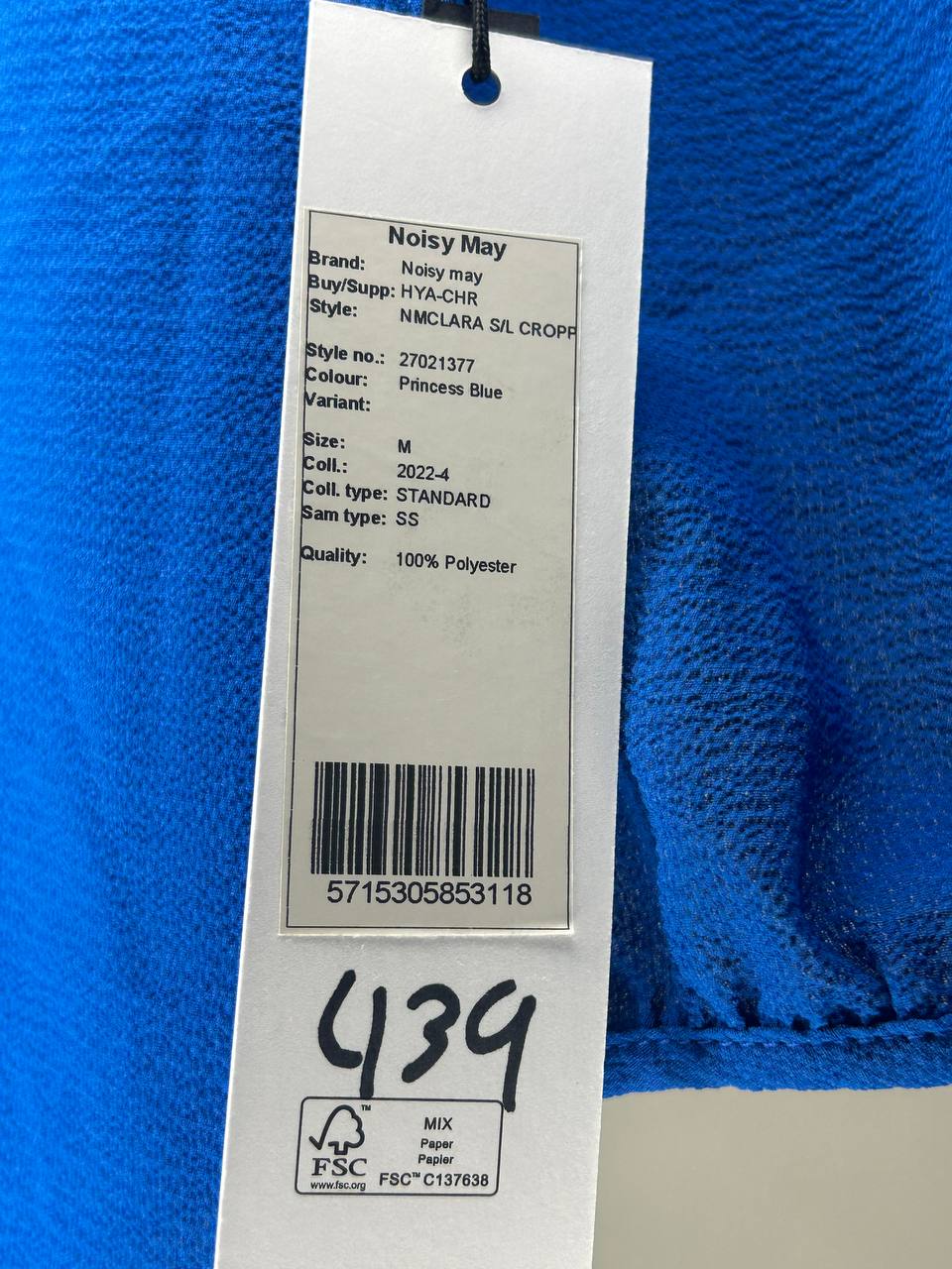 Mouwloze topjes – Noisy May – Maat M – Blauw