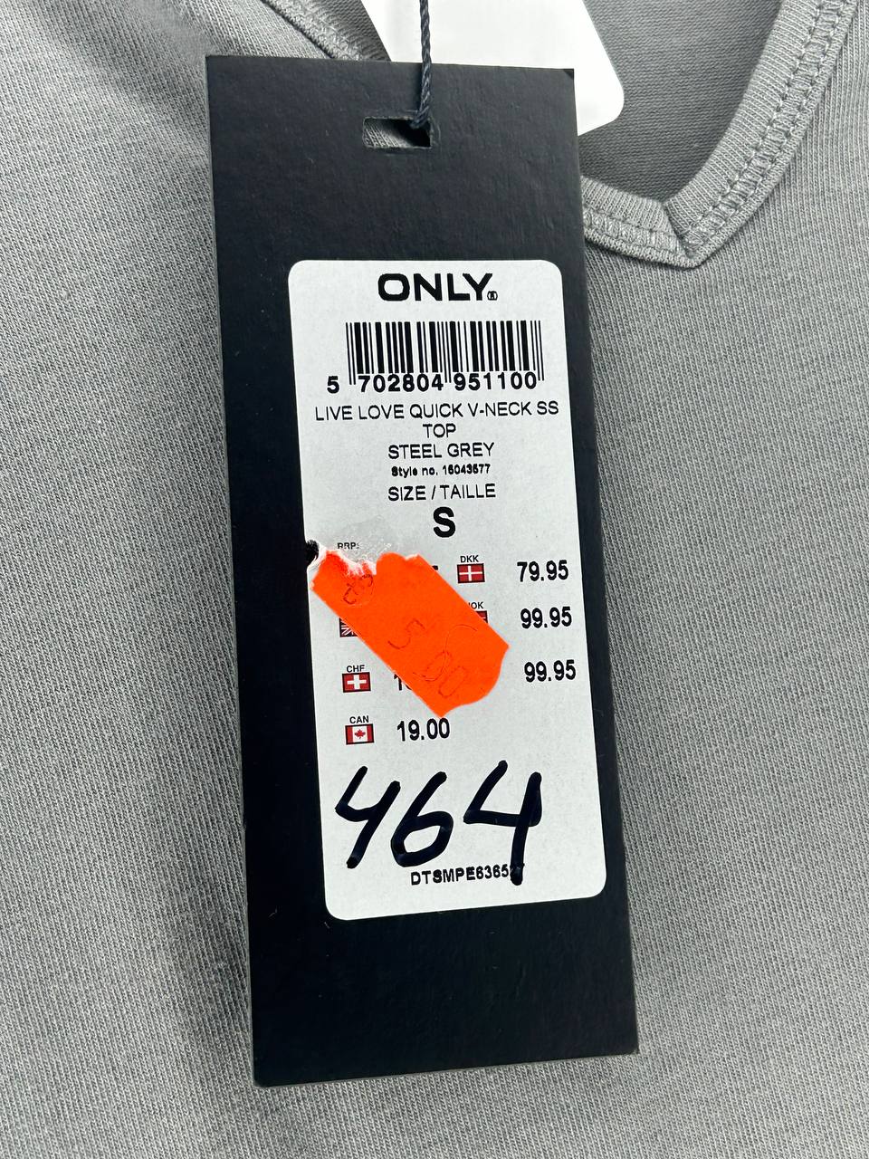 T-Shirts – Only – Maat S – Grijs