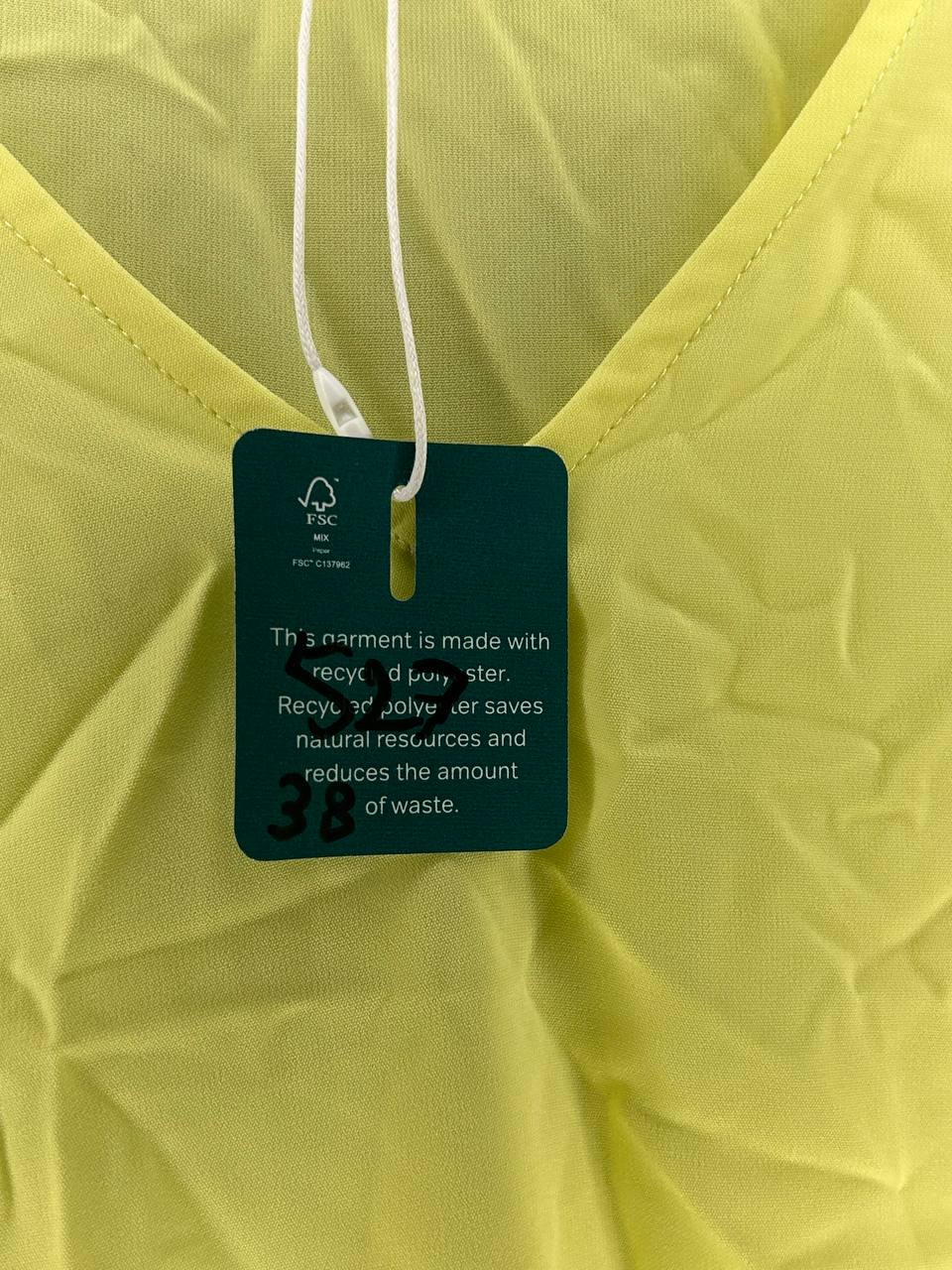 Mouwloze topjes – Maat 38 – Geel