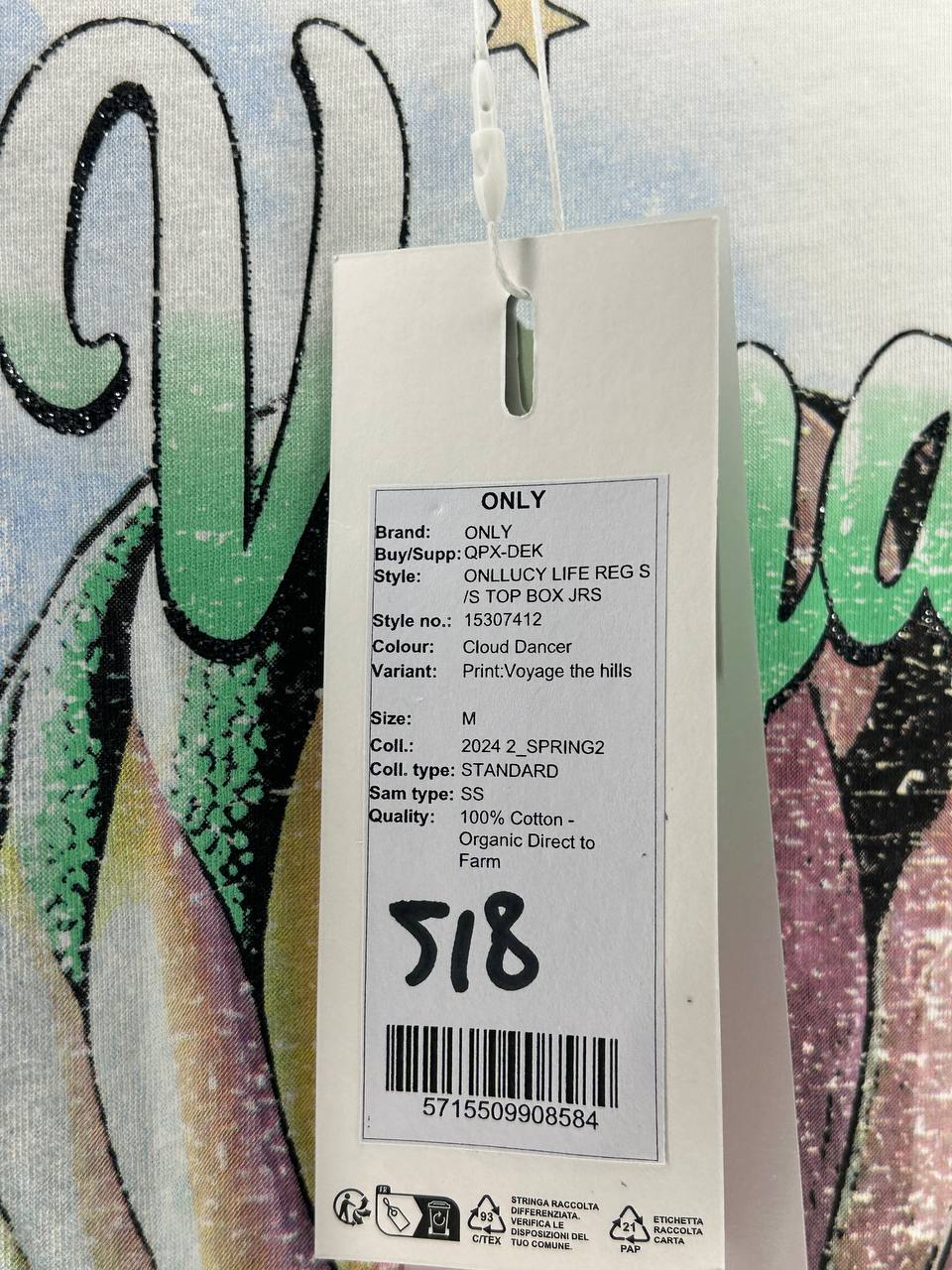 T-Shirts – Only – Maat M – Wit