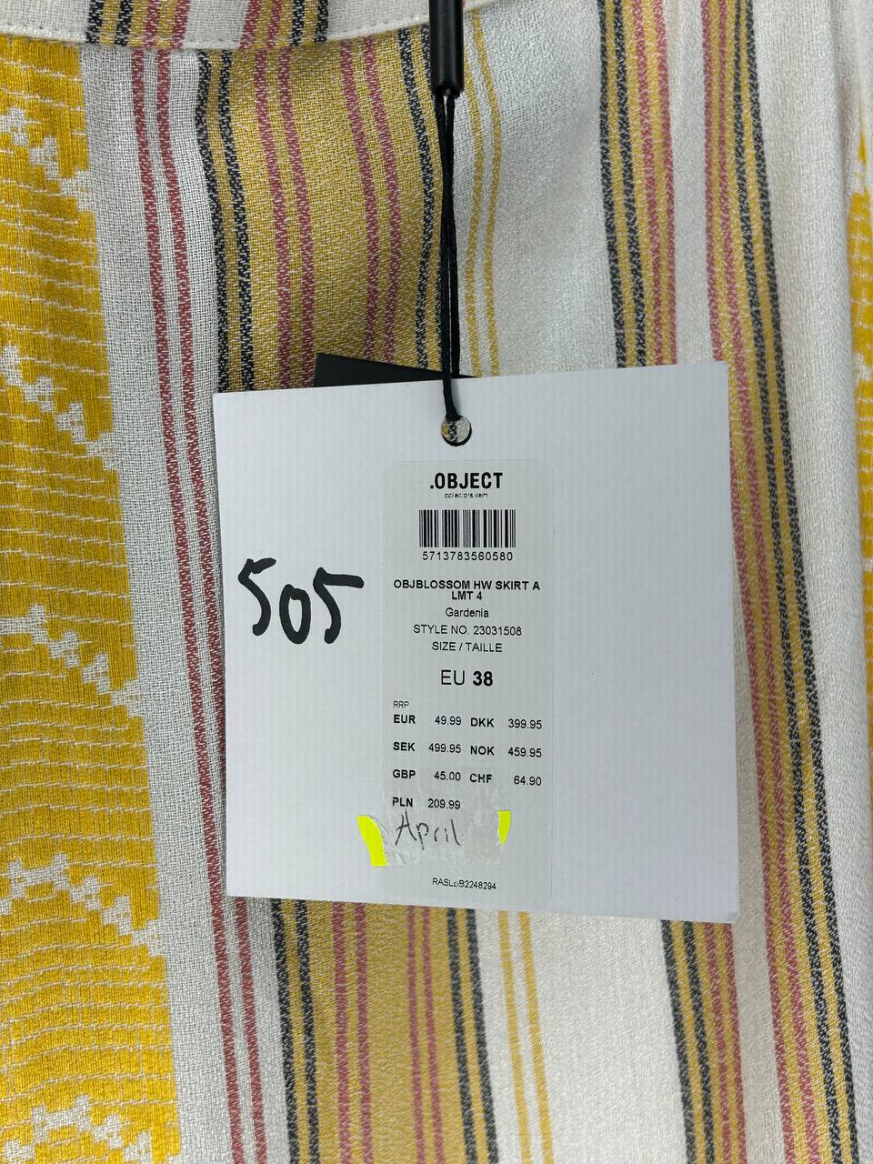 Asymmetrische rokken – Object – Maat Eu 38 – Geel