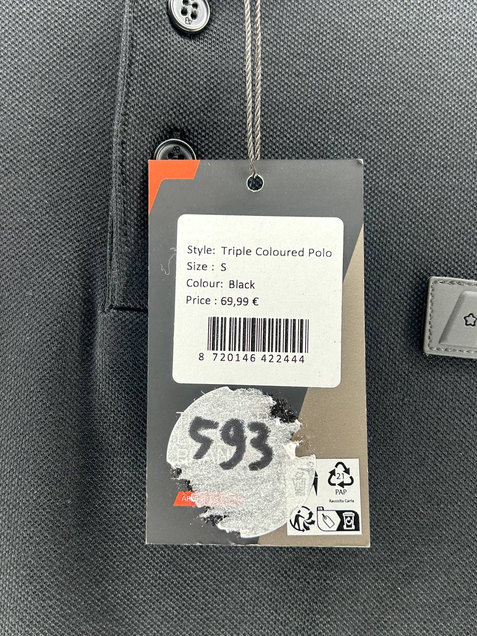 Poloshirt – Maat S – Zwart