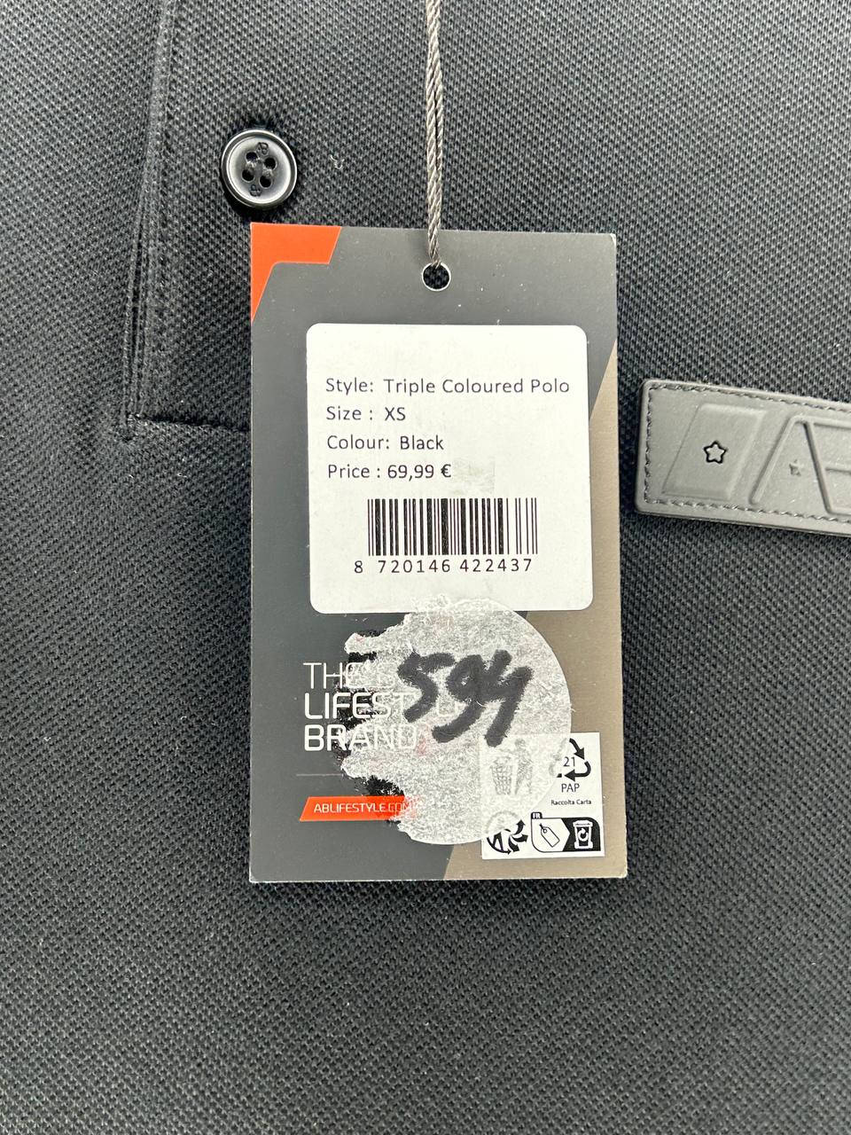 Poloshirts – The Life Brand – Maat XS – Zwart