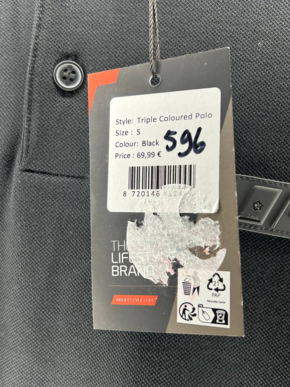 Poloshirt – The Lifestyle Brand – Maat S – Zwart