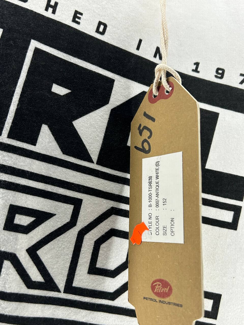 T-Shirts – Petrol – Maat 152 – Wit