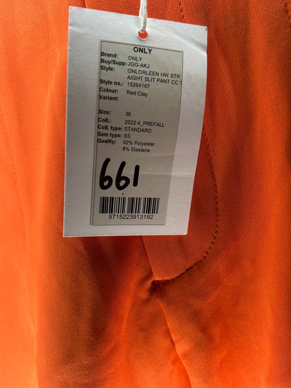 Broeken – Only – Maat 36 – Oranje