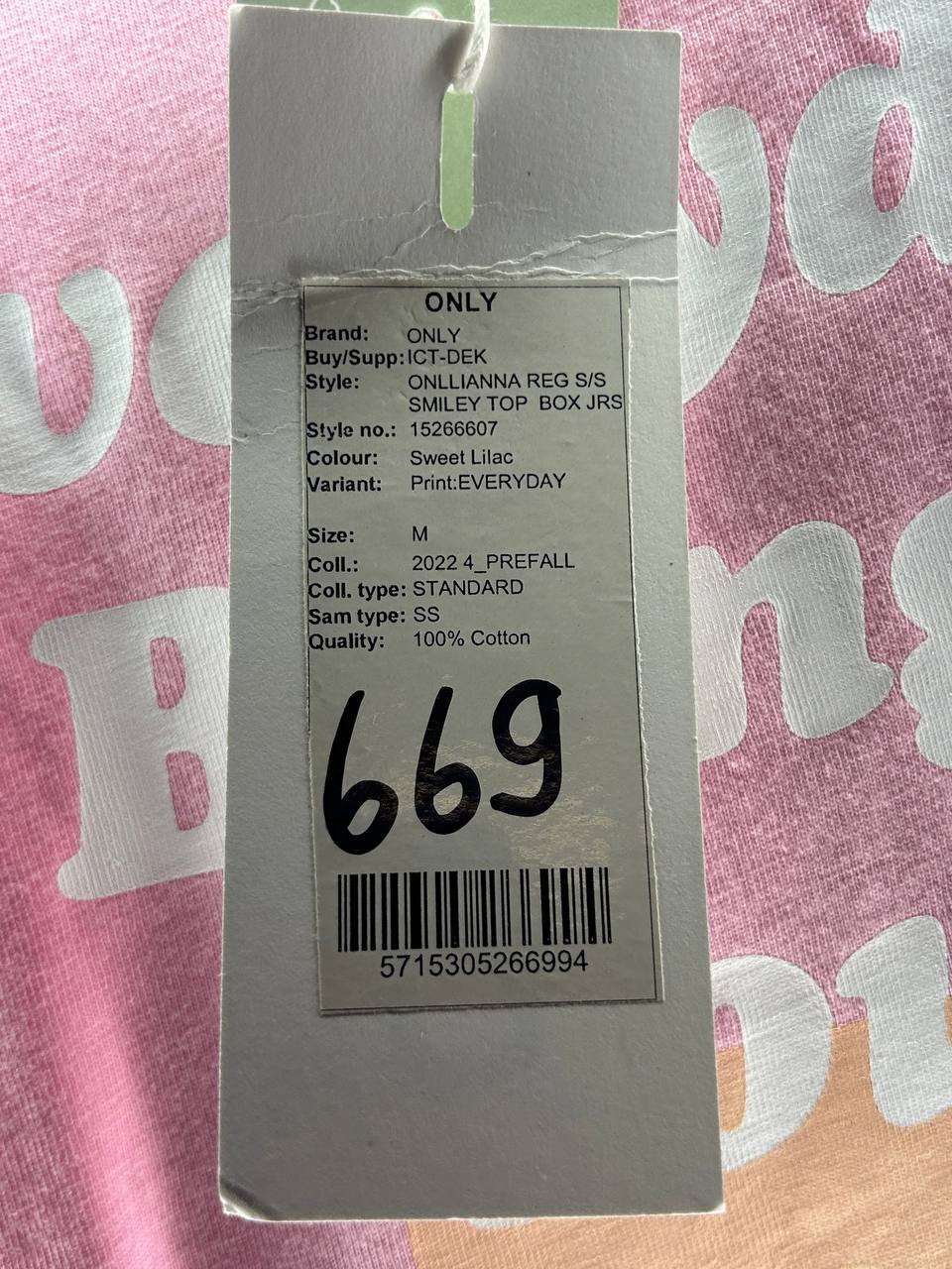 T-Shirts – Only – Maat M – Roze