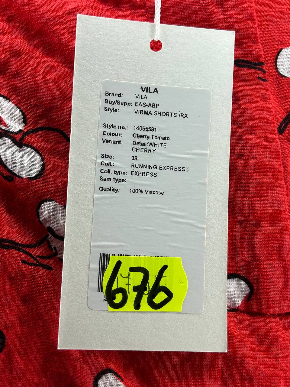 Korte broeken – Vila – Maat 38 – Rood