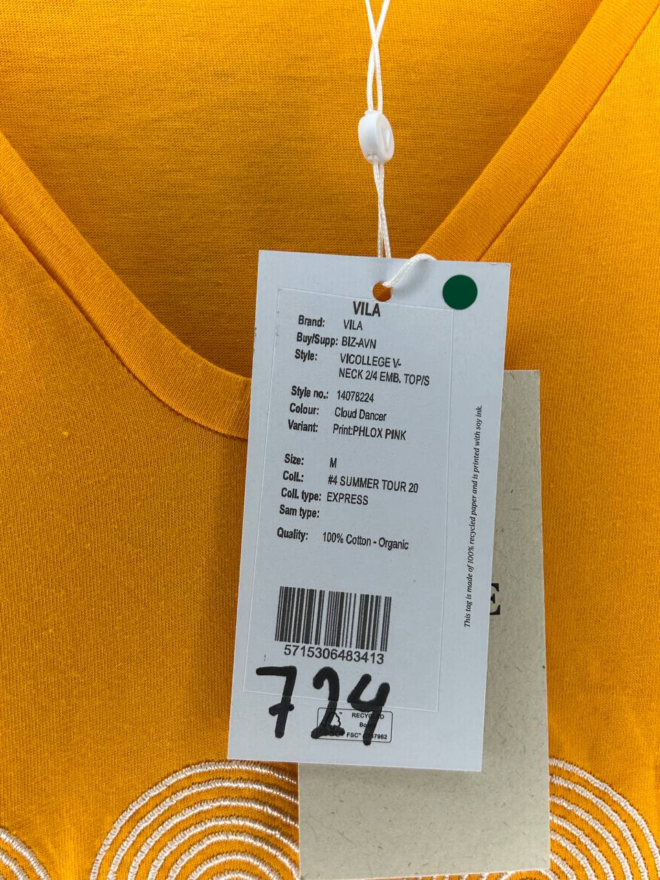 T-Shirts – Vila – Maat M – Oranje