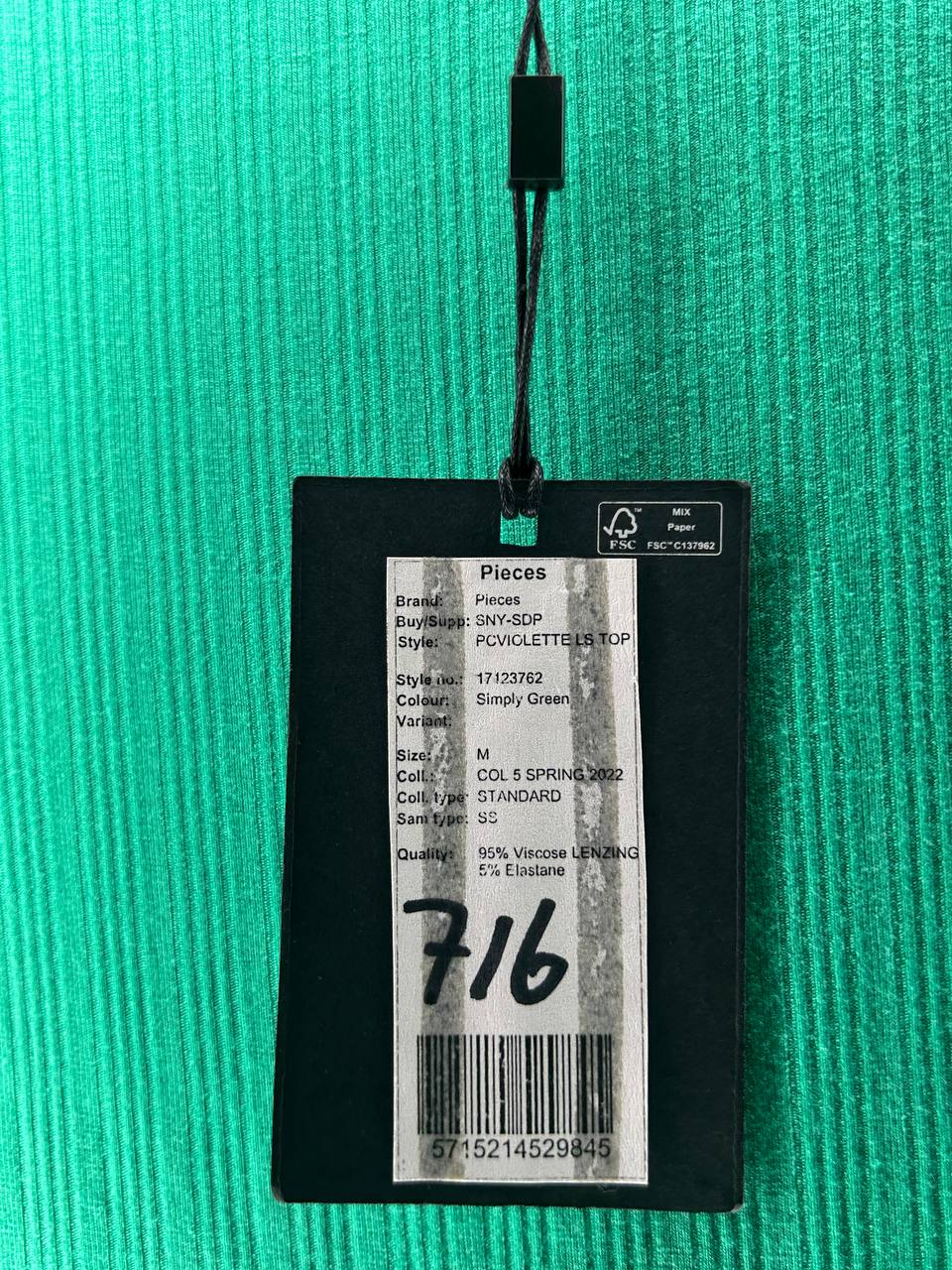 Longsleeves – Pieces – Maat M – Groen