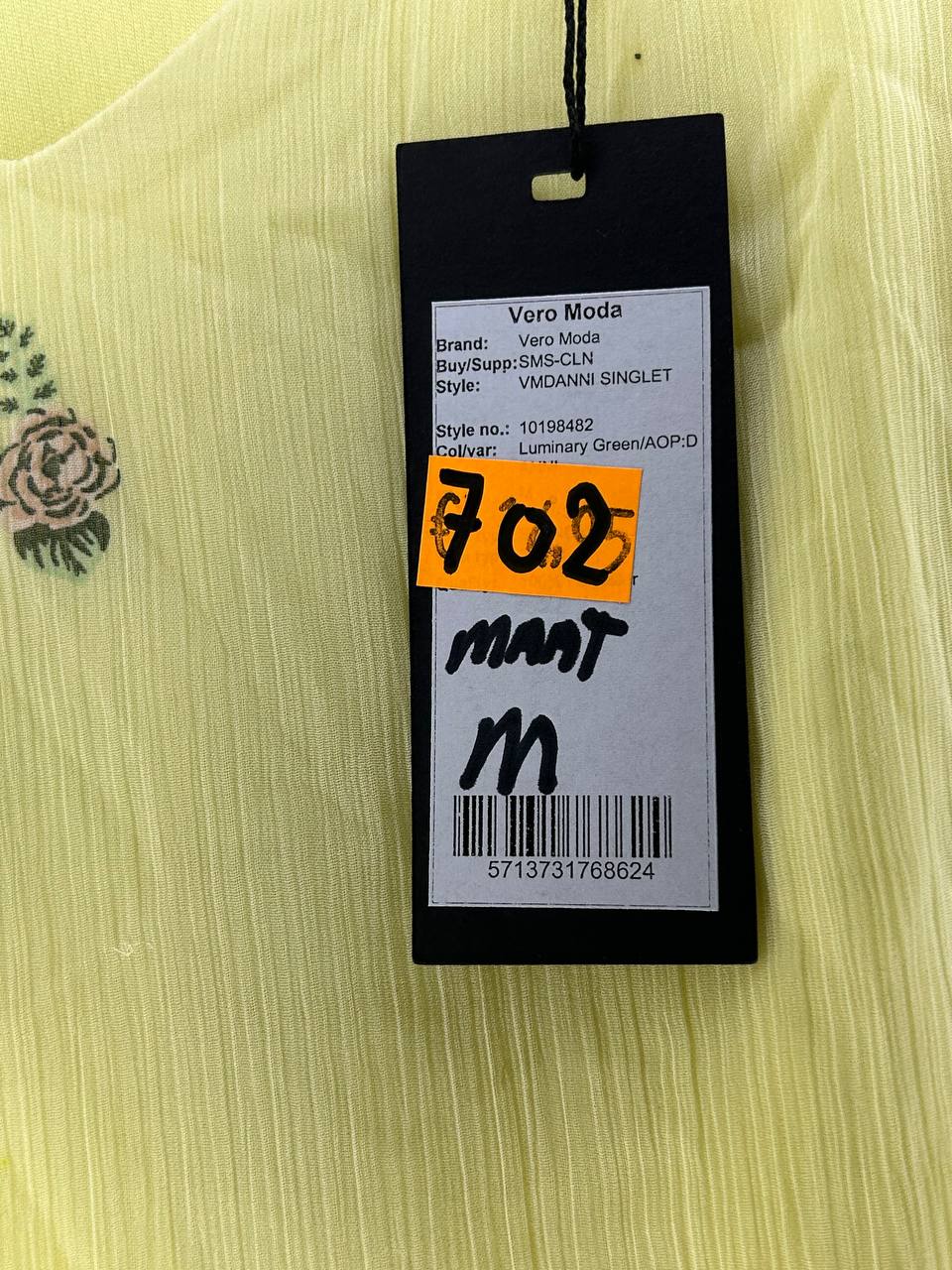 Mouwloze topjes – Vero Moda – Maat M – Geel