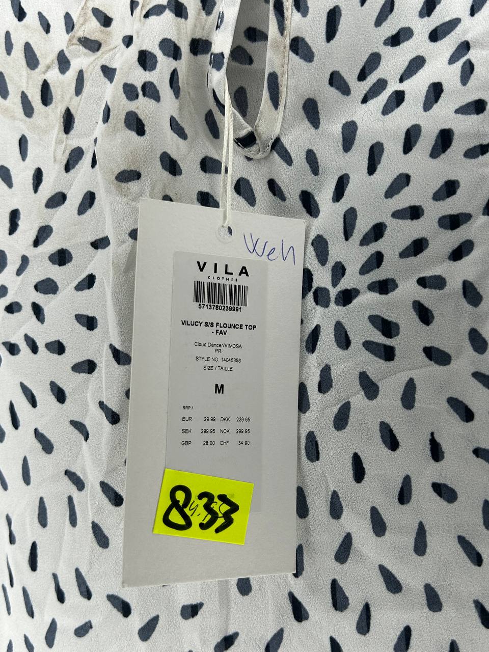 Topjes & Shirts – Vila – Maat M – Wit