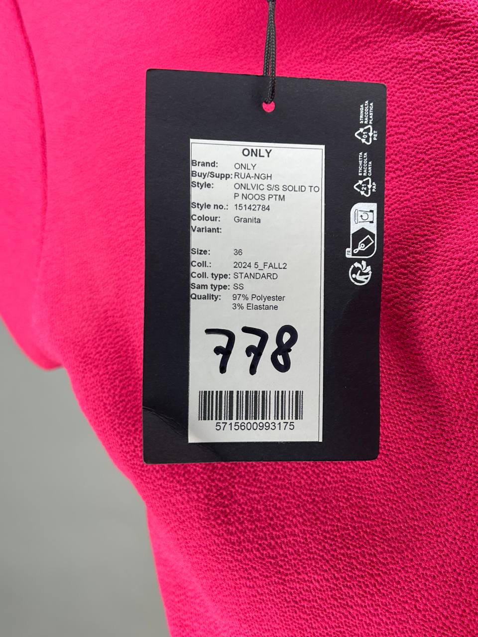 Topjes & Shirts – Only – Maat 36 – Rood