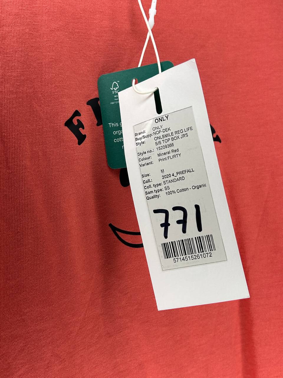 T-Shirts – Only – Maat M – Rood