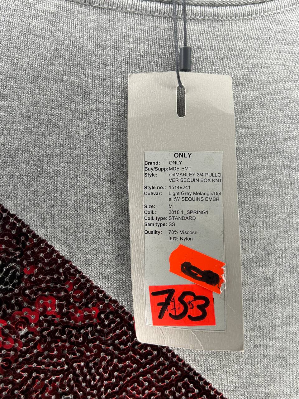 Sweaters – Only – Maat M – Grijs