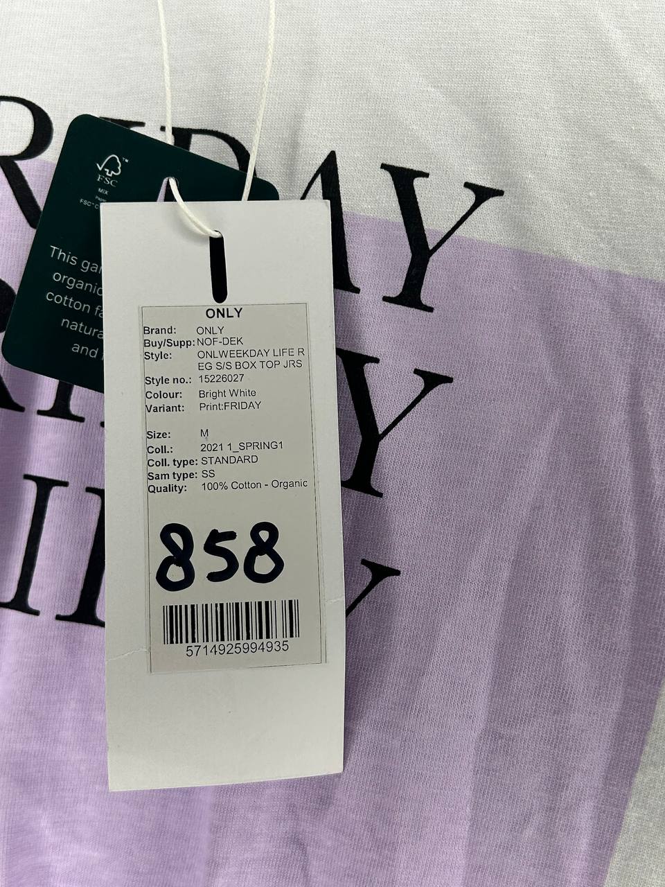 T-Shirts – Only – Maat M – Wit