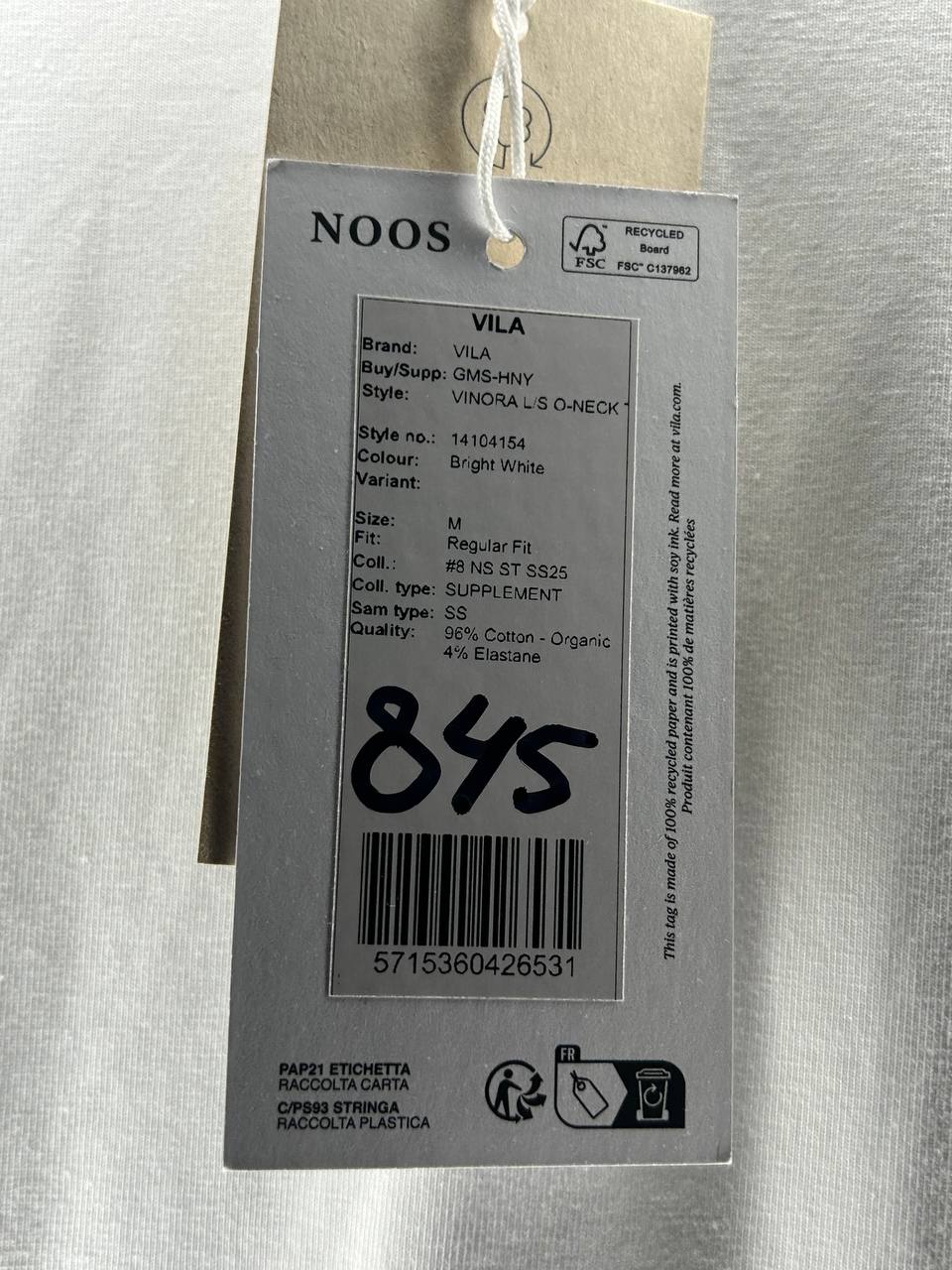 Longsleeves – Vila – Maat M – Wit