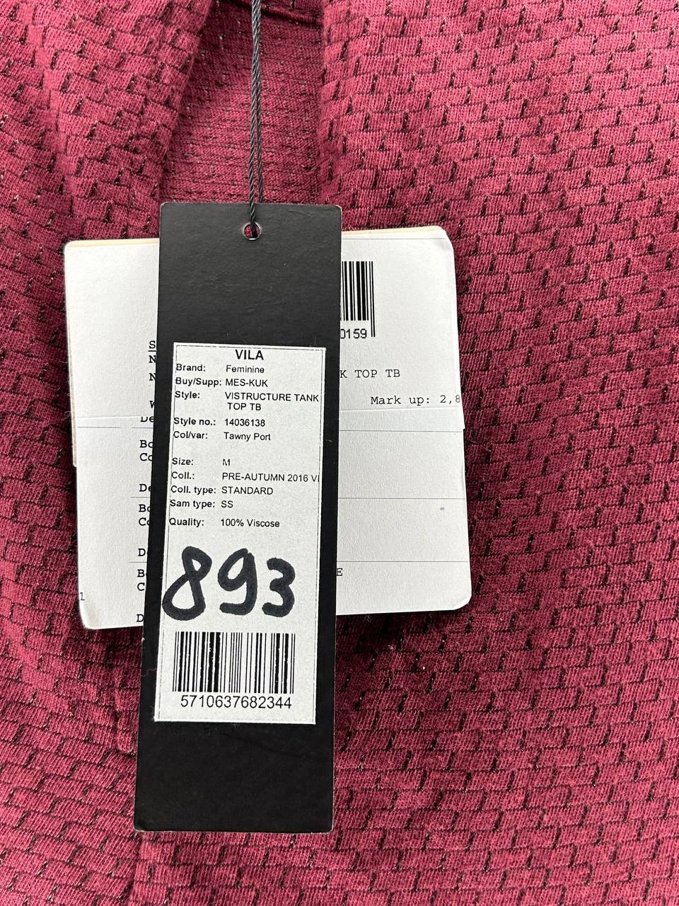 Mouwloze topjes – Vila – Maat M – Rood