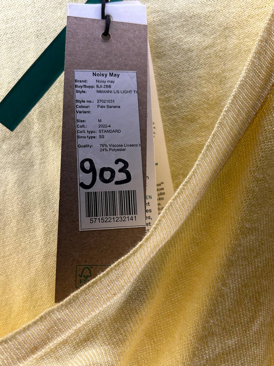 Topjes & Shirts – Noisy May – Maat M – Geel