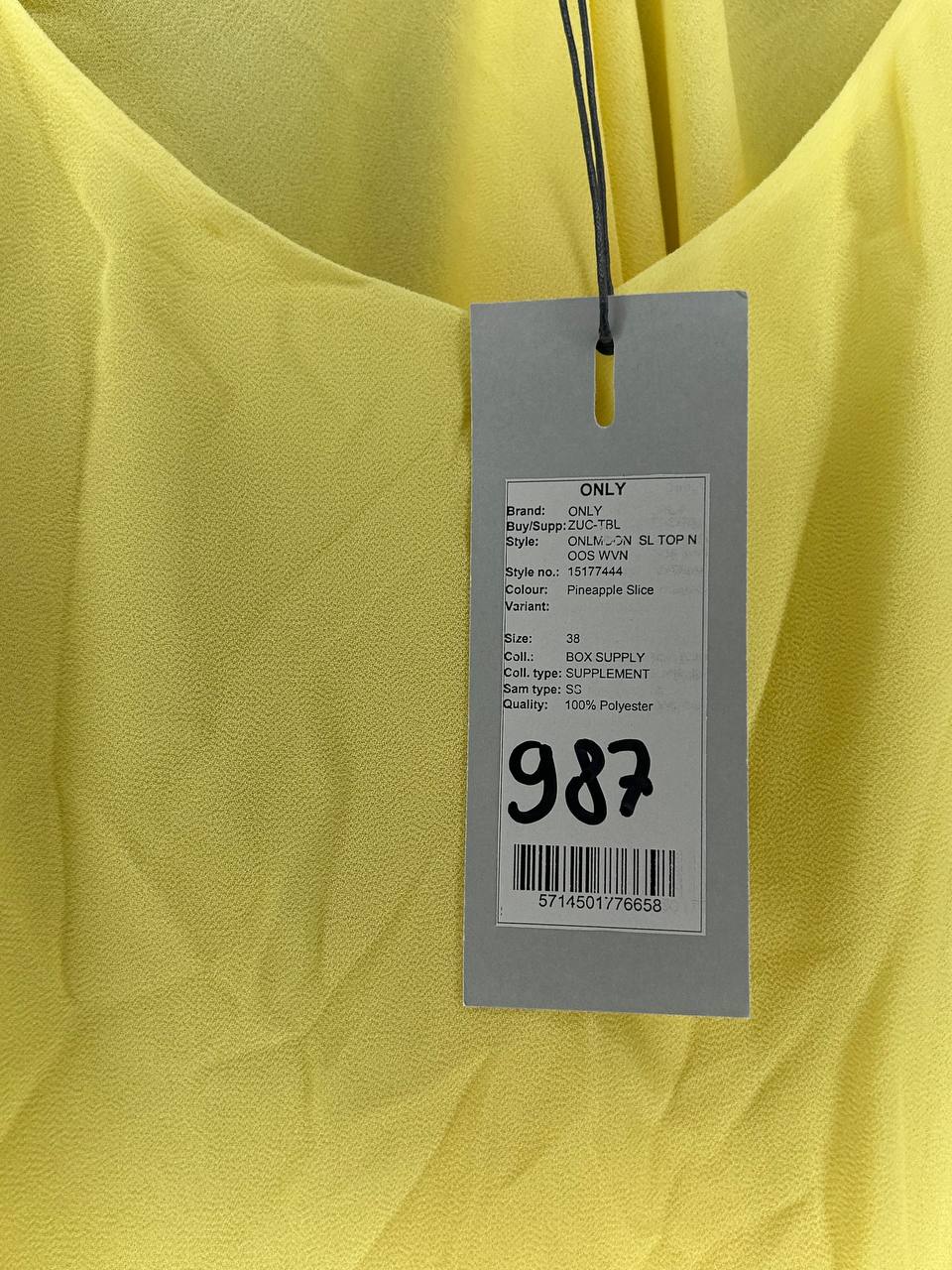 Mouwloze topjes – Only – Maat 38 – Geel