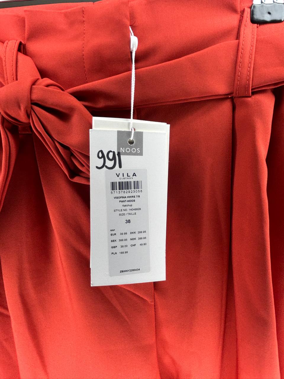 Broeken – Vila – Maat 38 – Rood