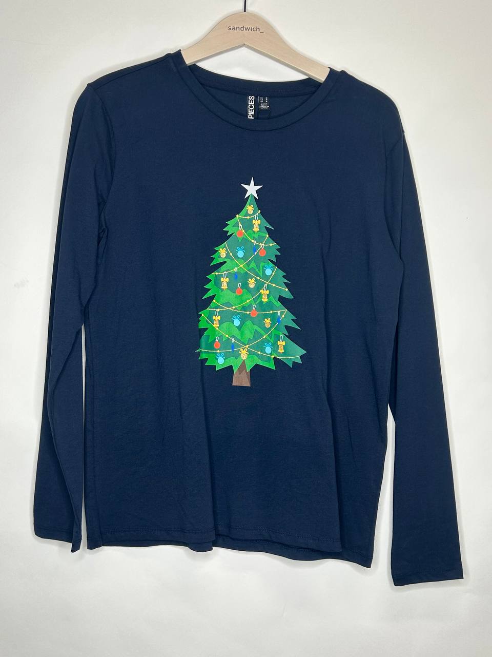 Longsleeves – Pieces – Maat M – Blauw