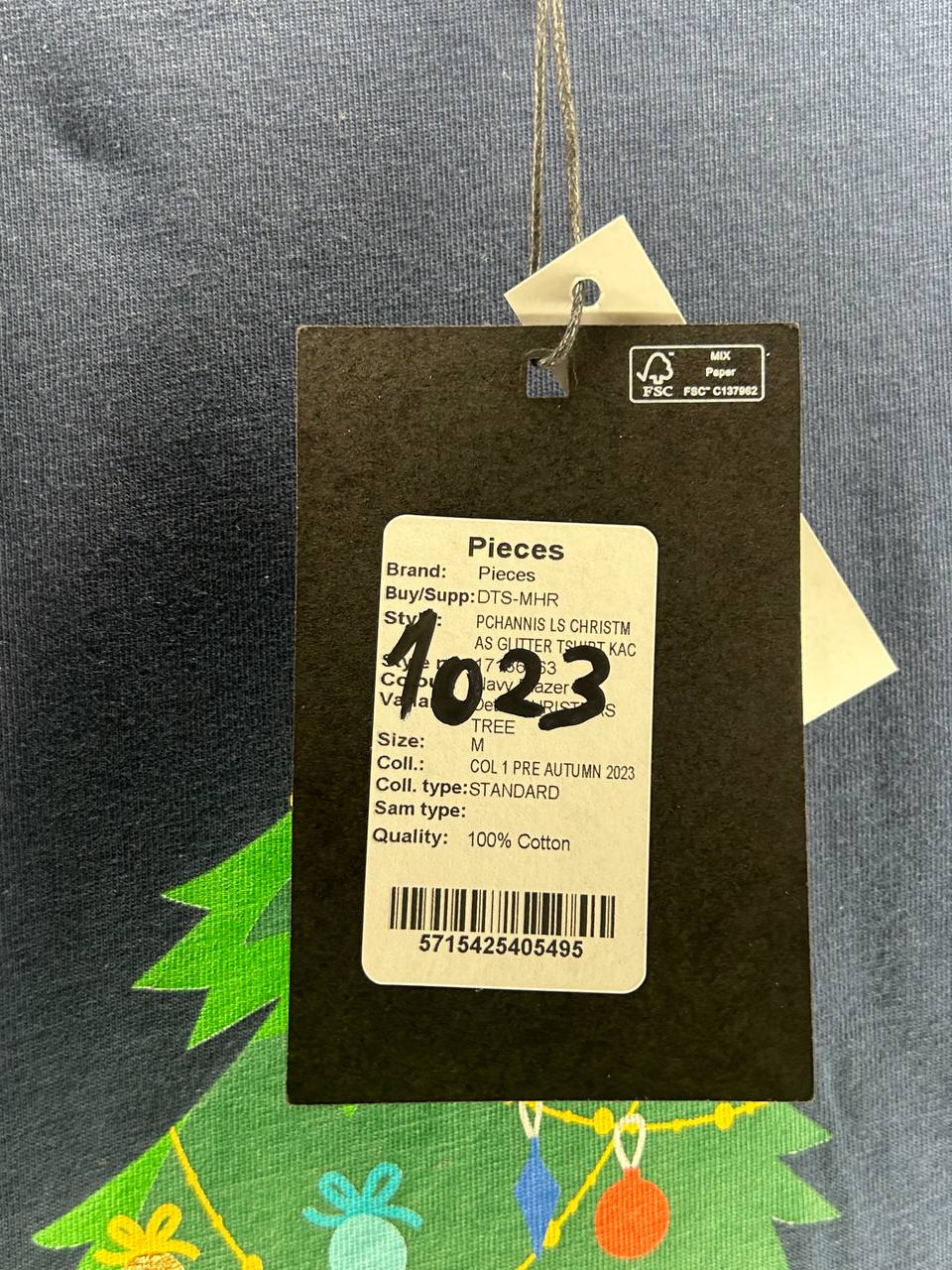 Longsleeves – Pieces – Maat M – Blauw