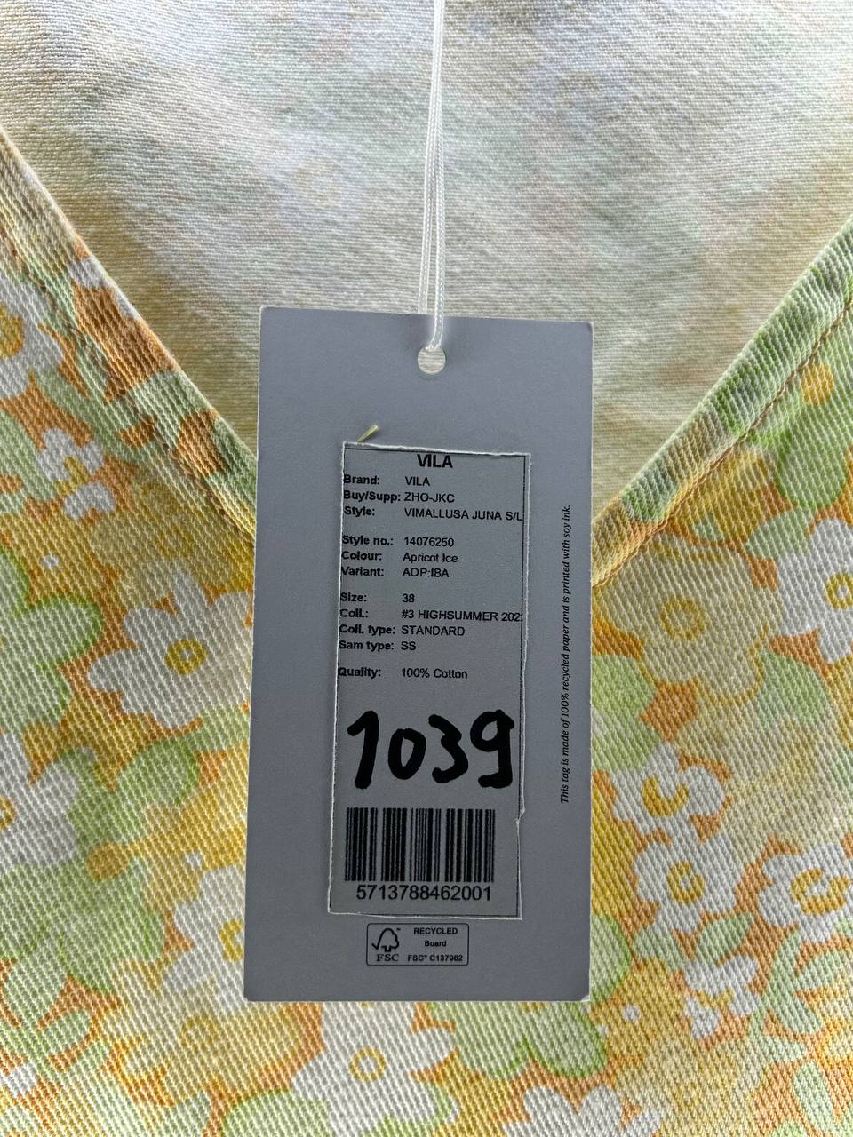 Zomerjurken – Vila – Maat 38 – Geel