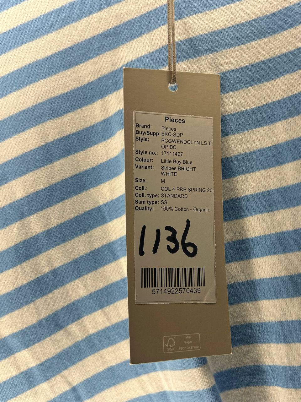 Longsleeves – Pieces – Maat M – Blauw
