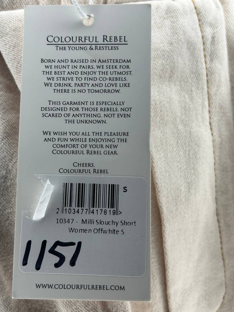 Korte broeken – Colourful Rebel – Maat S – Beige