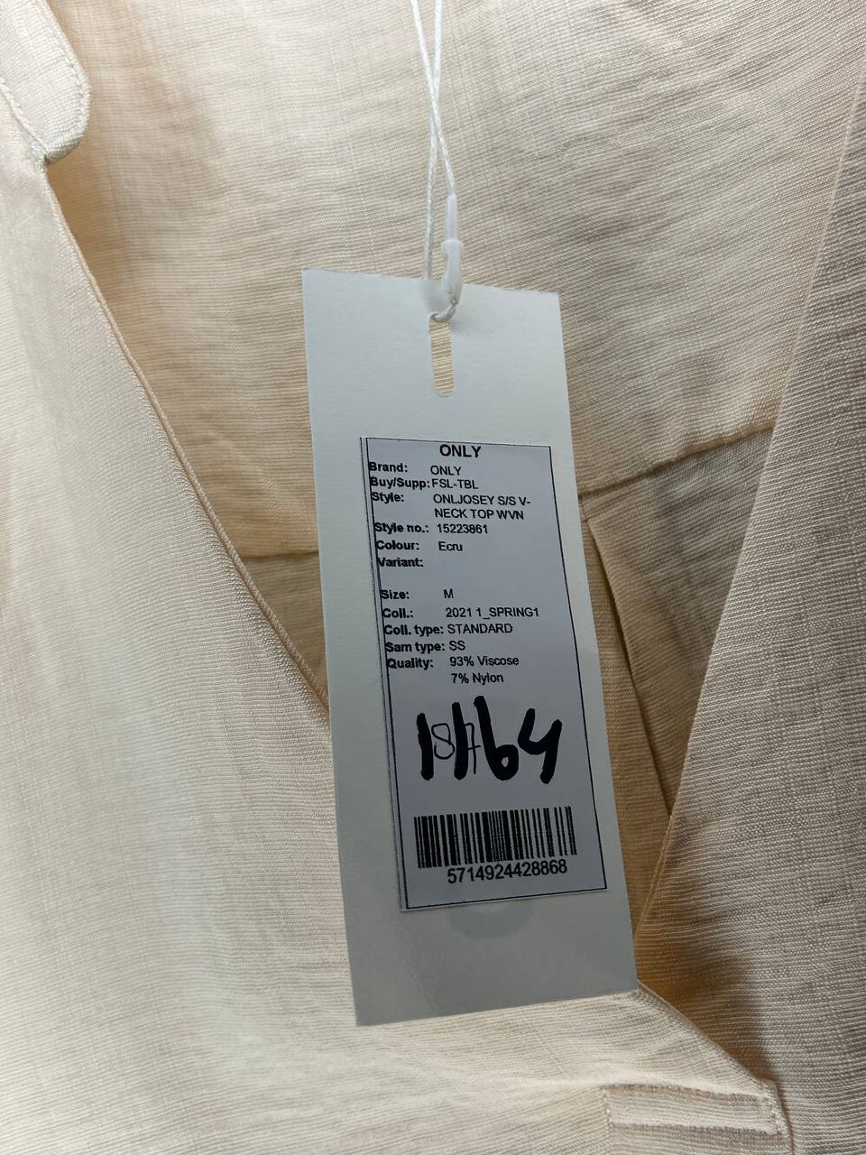 Mouwloze topjes – Only – Maat M – Beige