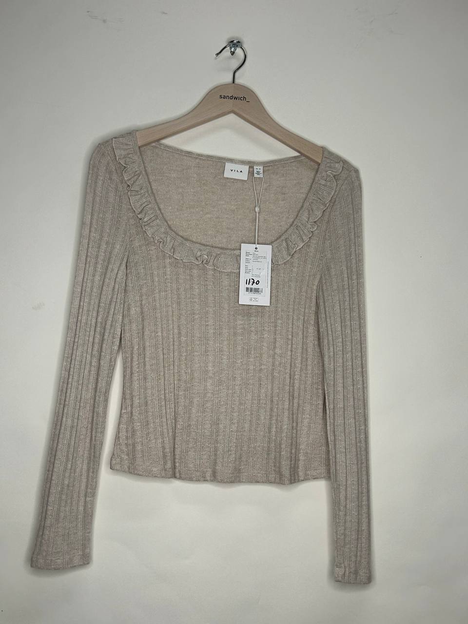 Longsleeves – Vila – Maat M – Beige