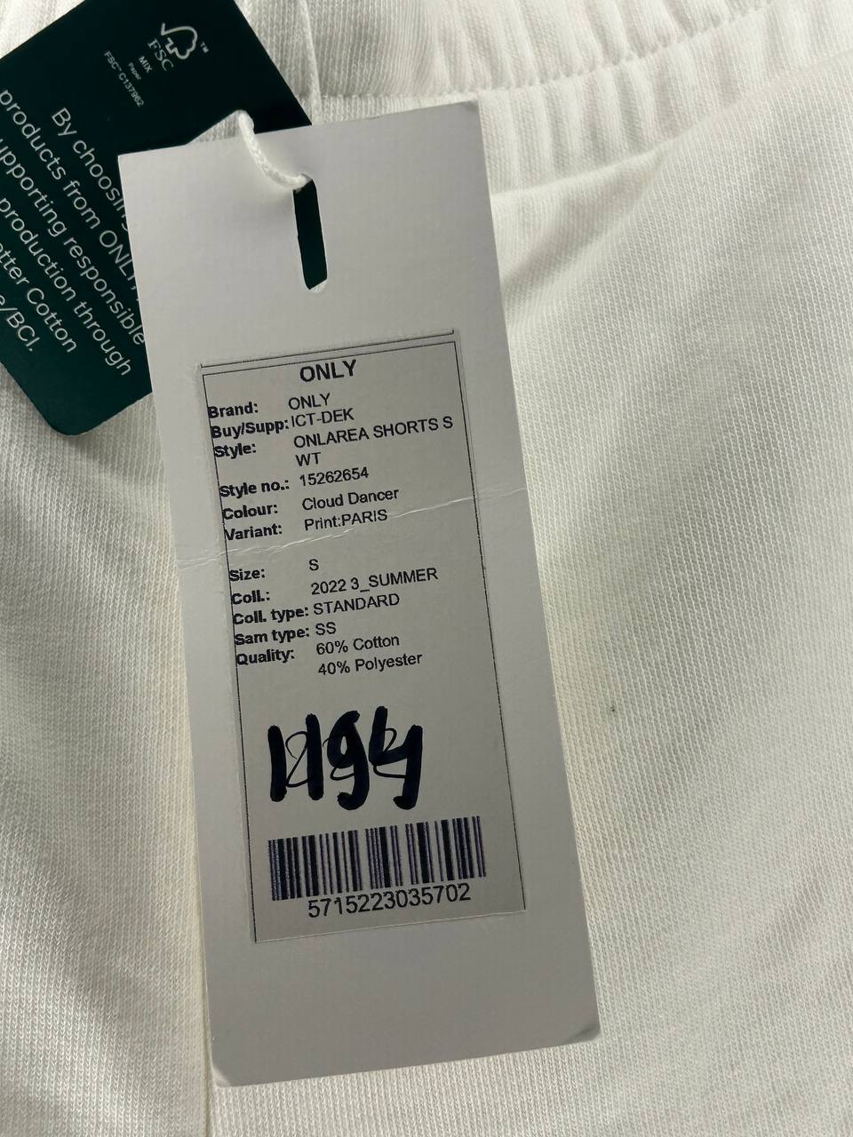 Korte broeken – Only – Maat S – Wit