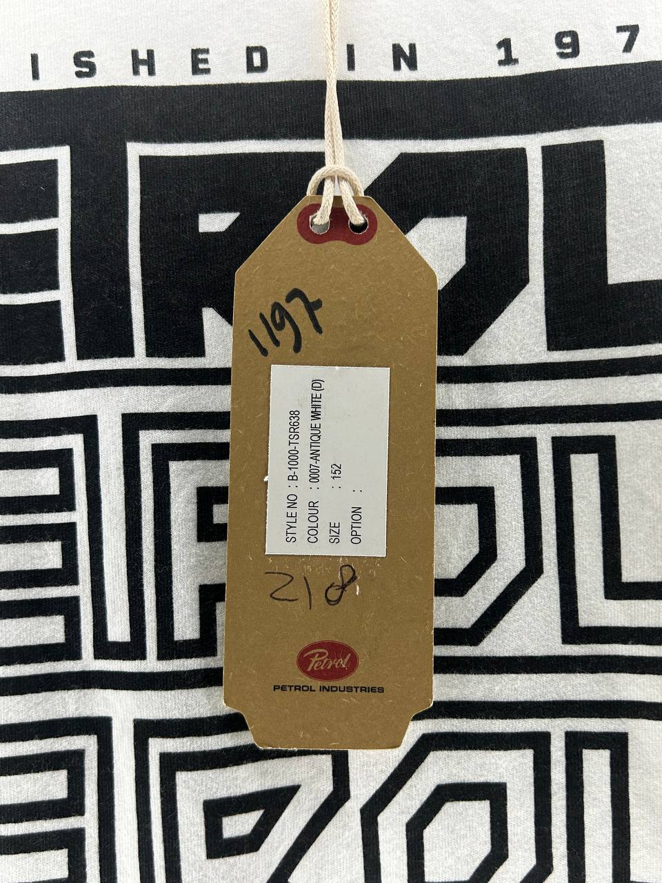 T-Shirts – Petrol – Maat 152 – Wit